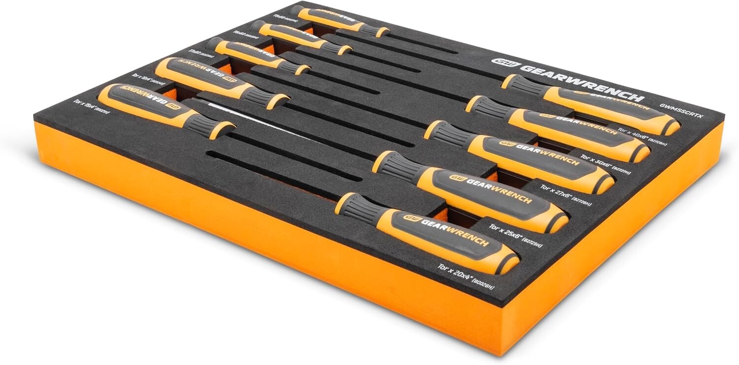 Ergonomic 10-Piece Torx Screwdriver Set in Foam - Perfect for Home Improvement