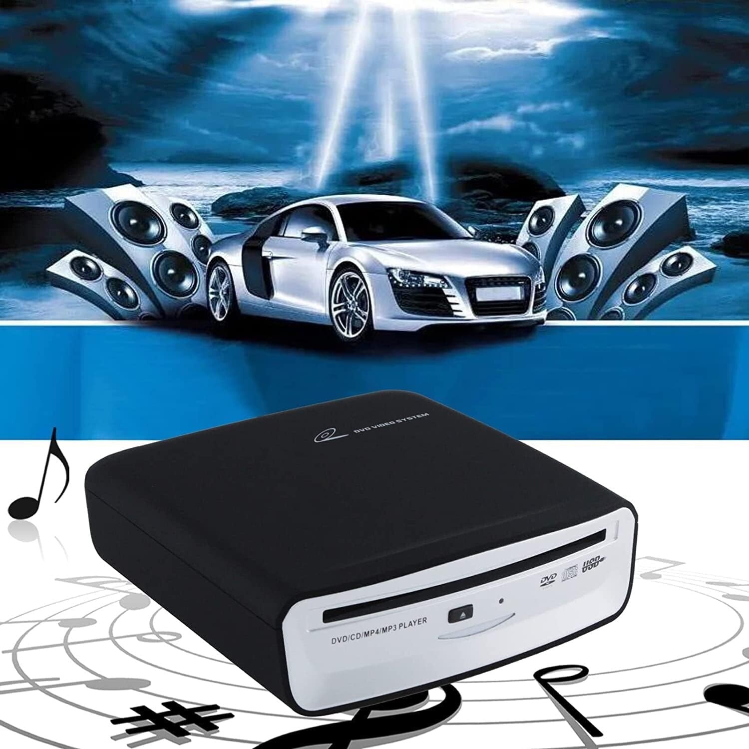 Universal Portable CD Player for Cars - Plug & Play USB for Android Navigation