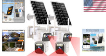 Load image into Gallery viewer, Dual Lens Solar Powered Security Cameras - 2K Outdoor WiFi, Color Night Vision