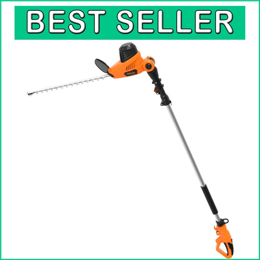 Extendable Electric Pole Hedge Trimmer - 600W Power, Safety Features Included