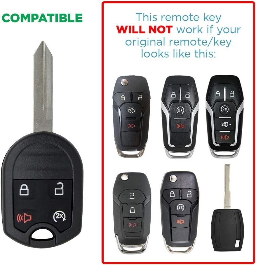 2-Pack Keyless Remote Replacement for Ford F-Series - DIY Programming Included