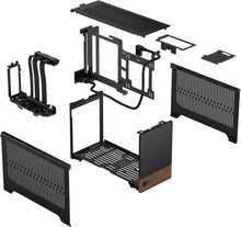 Load image into Gallery viewer, Stylish Small Form Factor Gaming Case - Terra Graphite with Walnut Front Panel