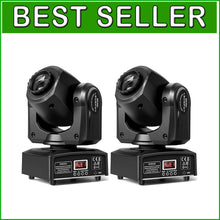 Load image into Gallery viewer, Compact DMX 512 Moving Head Spotlights - 8 Gobos &amp; Sound Activated Fun