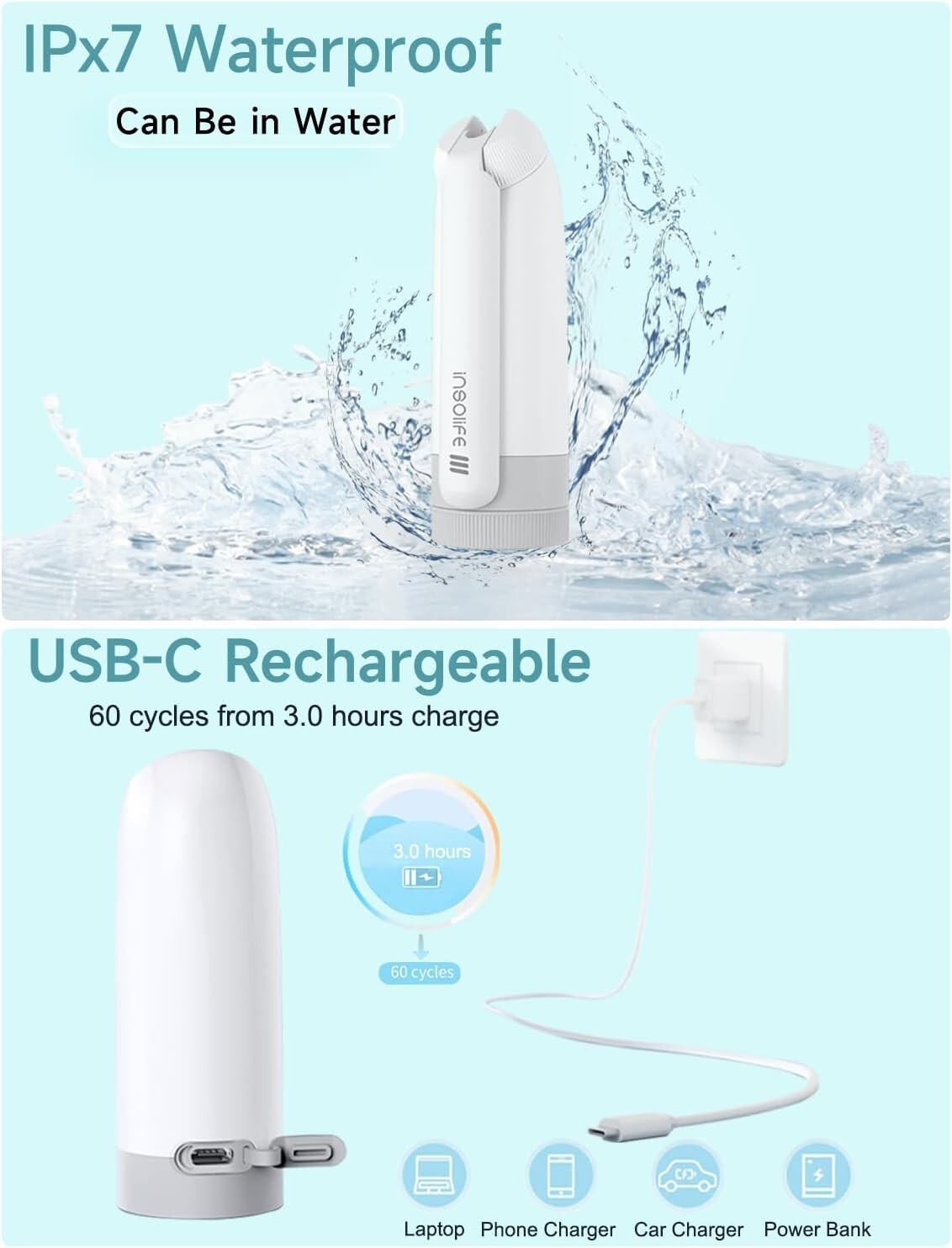 Lightweight Portable Bidet with USB Charging - Perfect for Travel Hygiene