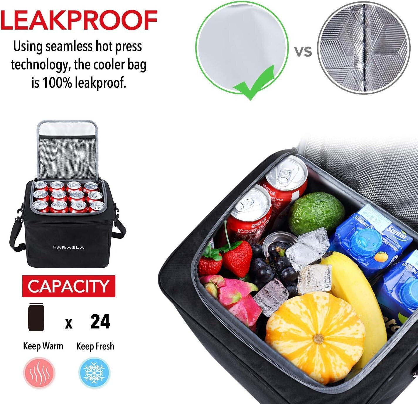 Durable Black Trunk Organizer with Adjustable Straps & Insulated Cooler Bag