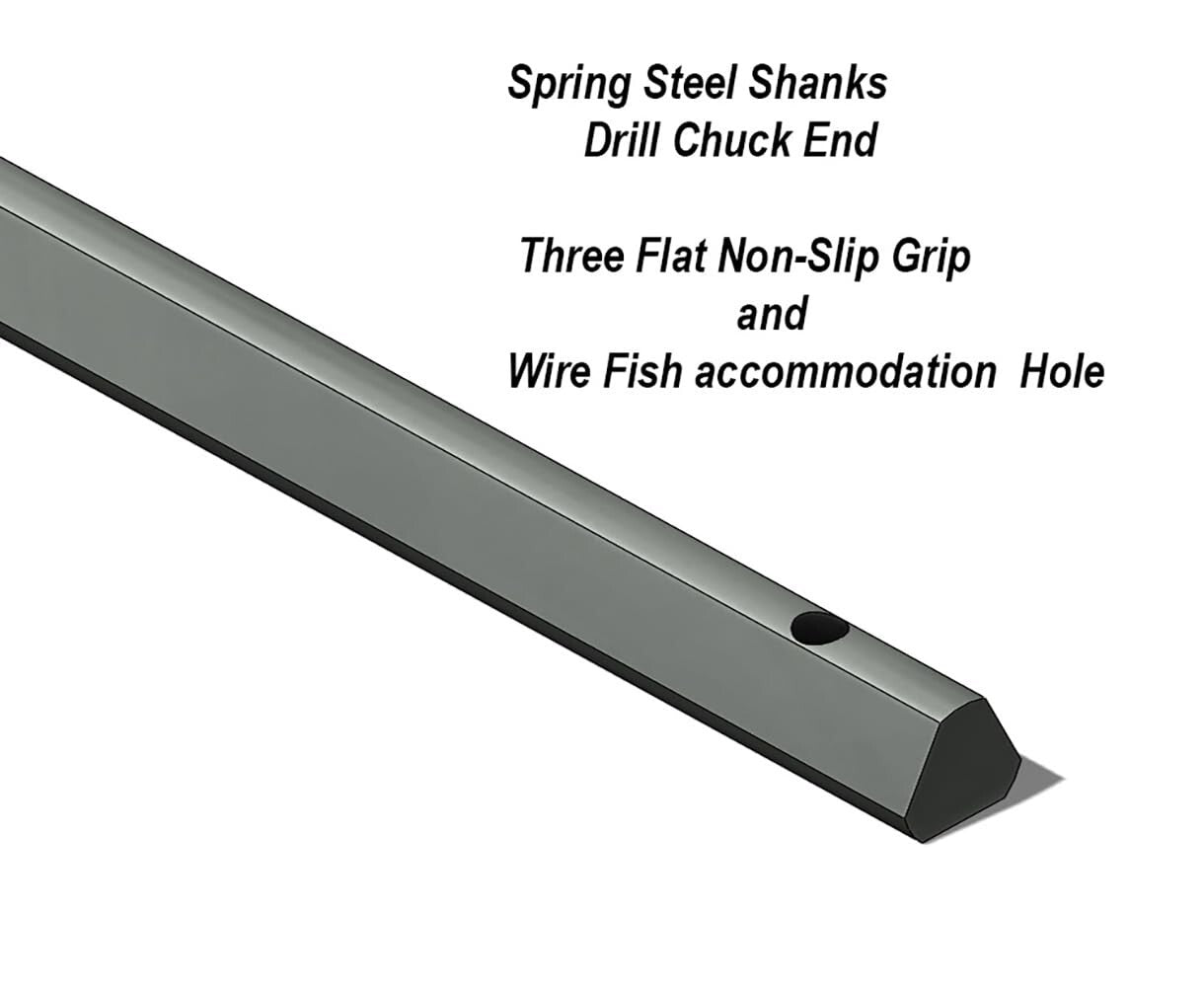 Self-Feeding Screw Point Installer Drill Bit, 1/4-Inch Shank, 54 Inches Long
