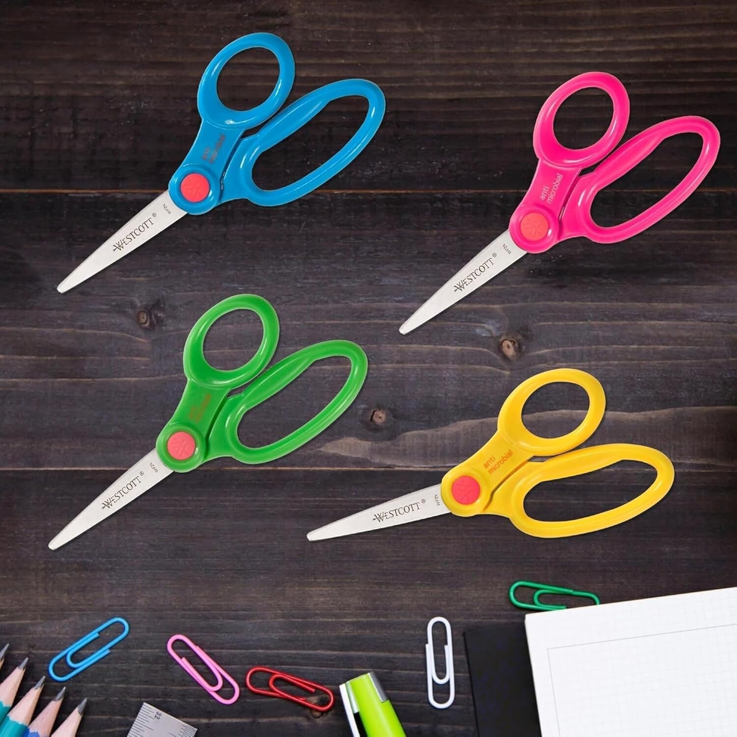 Premium Kids’ Scissor Caddy with 5-Inch Pointed Scissors - Ideal for Classrooms