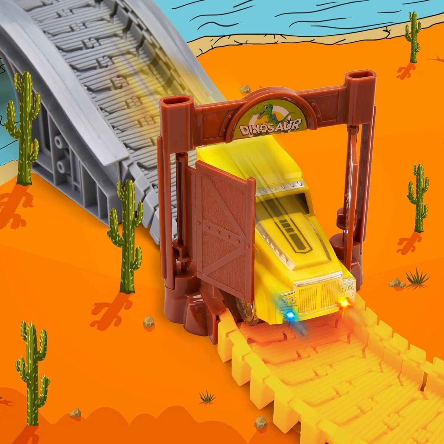 Kids Race Track Set with Electric Cars - 342 Pieces for Fun & Learning Ages 3-7