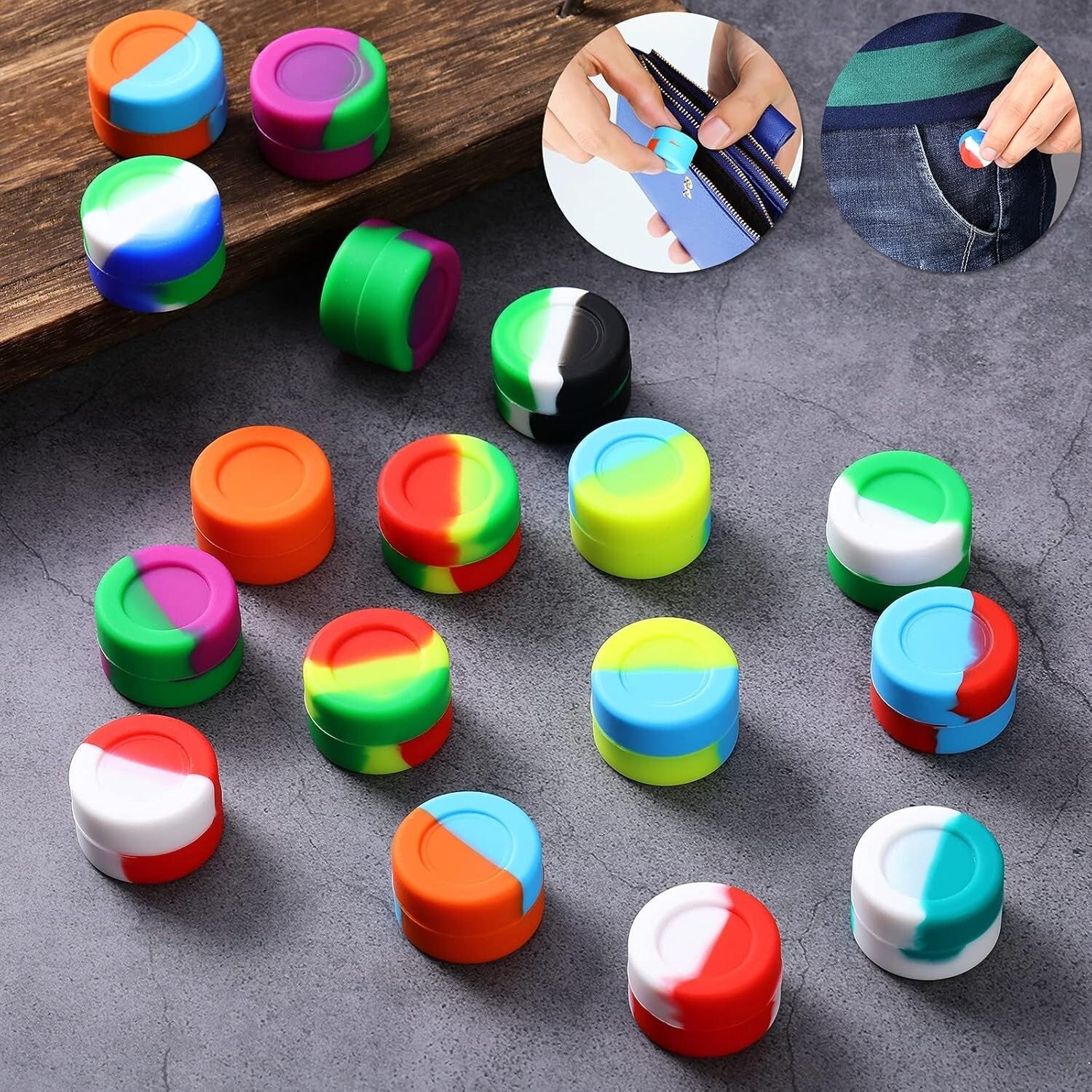 300 Pcs Assorted 2 Ml Silicone Storage Containers - Non-Stick & Durable