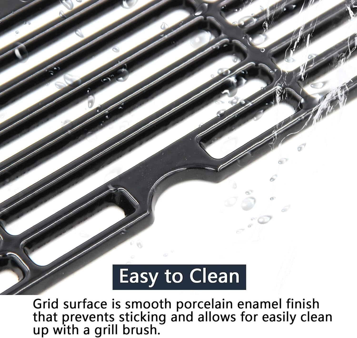 CharBroil 18 1/8'' Porcelain Coated Cast Iron Grill Grates Replacement - 2-Pack