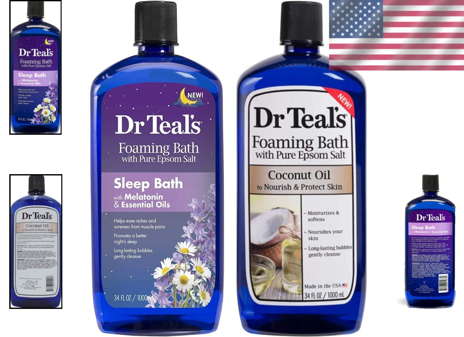 Lavender & Coconut Oil Foaming Bath Set - Moisturizing Spa Experience 68oz