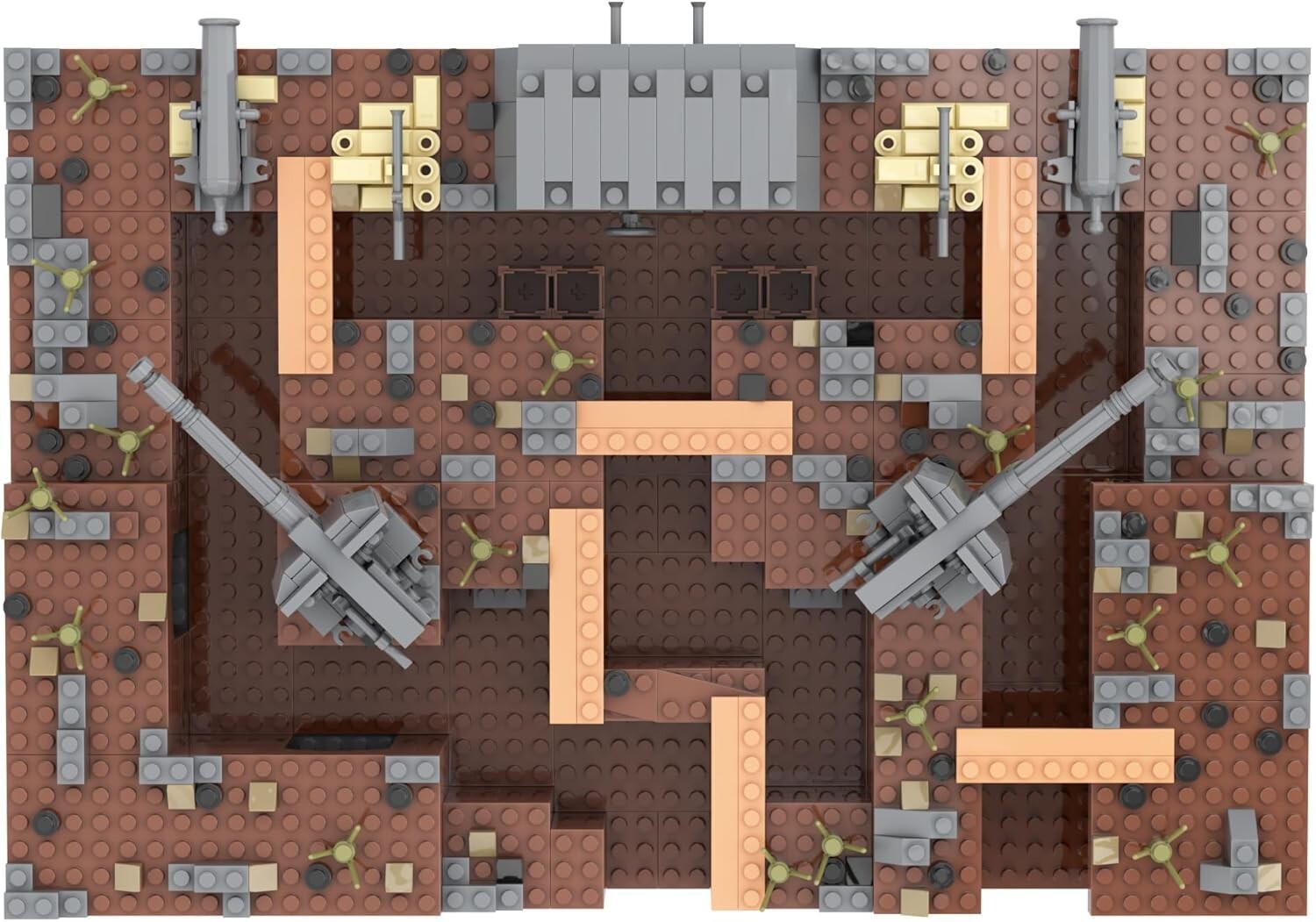 WW2 Military Building Blocks – 1350 Pcs with Anti-Aircraft Guns & Minifigures