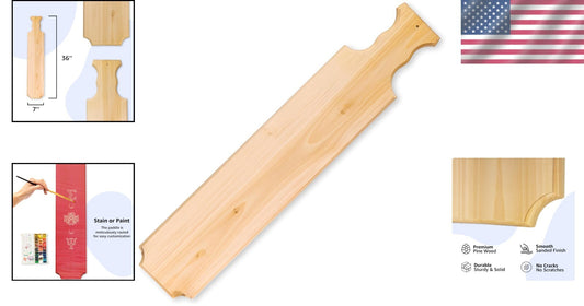 Durable Wooden Paddle - 36-Inch Greek Tradition Paddle for Ceremonies & Gifts