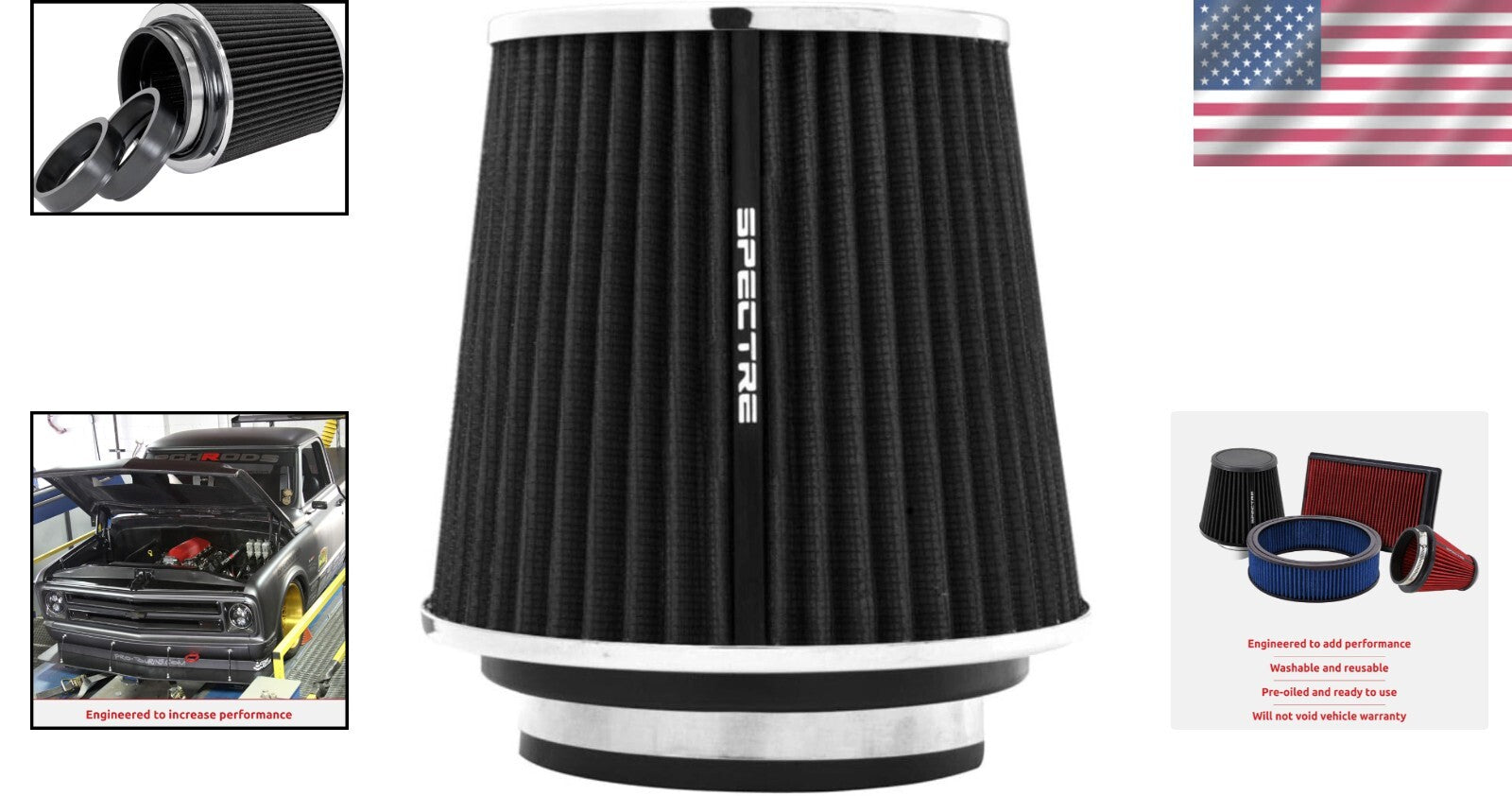 Durable Clamp-On Engine Air Filter - Eco-Friendly & Cost-Effective Upgrade