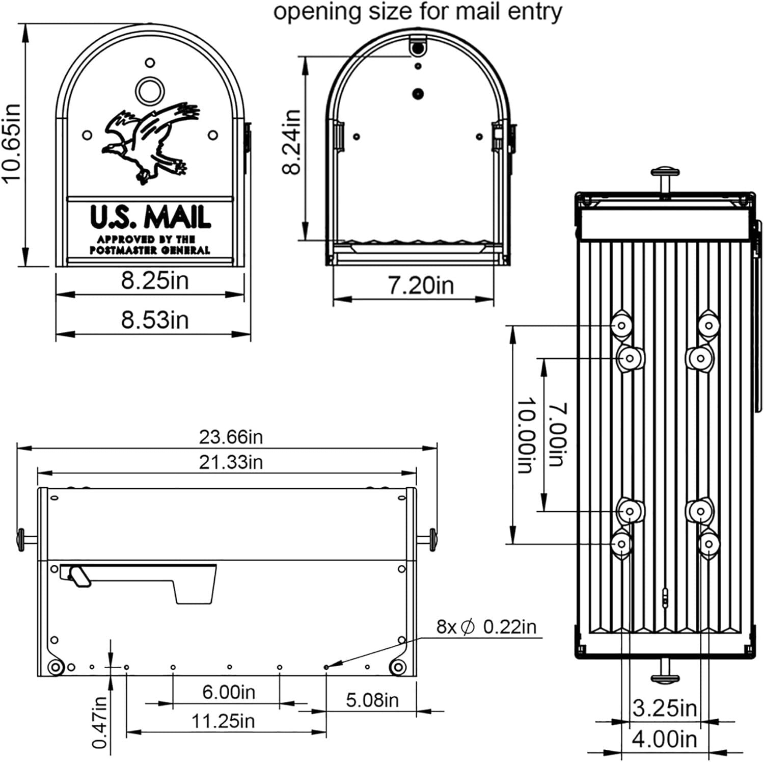 Durable Alloy Steel Mailbox with Dual Access - Ideal for High Volume Deliveries