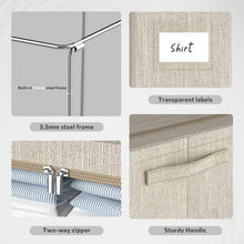 Load image into Gallery viewer, Elegant Linen Storage Bins - 3-Pack Foldable Organizers with 66L Capacity