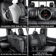 Load image into Gallery viewer, Premium Black Leather Seat Covers for 2021-2025 F150 STX &amp; 2023-2025 F250 Crew