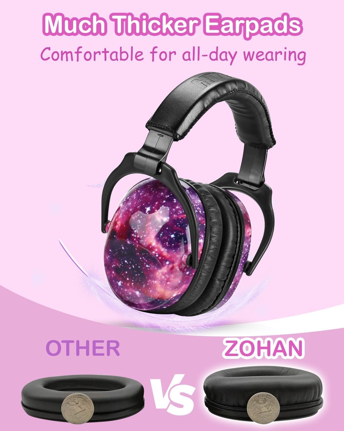 Adjustable Noise Cancelling Earmuffs for Kids - 3 Pack with Bright Designs