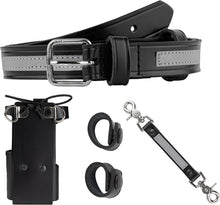 Load image into Gallery viewer, Reflective Leather Firefighter Radio Strap &amp; Holster Bundle – Fits Motorola APX