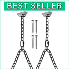 Load image into Gallery viewer, Heavy-Duty Rustproof Porch Swing Chain Kit with Silent Hangers, 1000LB Capacity