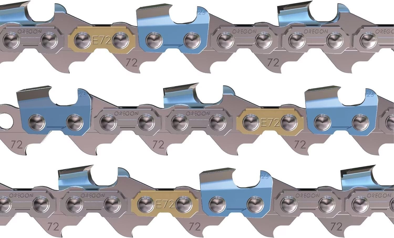 Durable 20-Inch PowerCut Chainsaw Chain Set: 3 x 72 Drive Links, Smooth Cuts