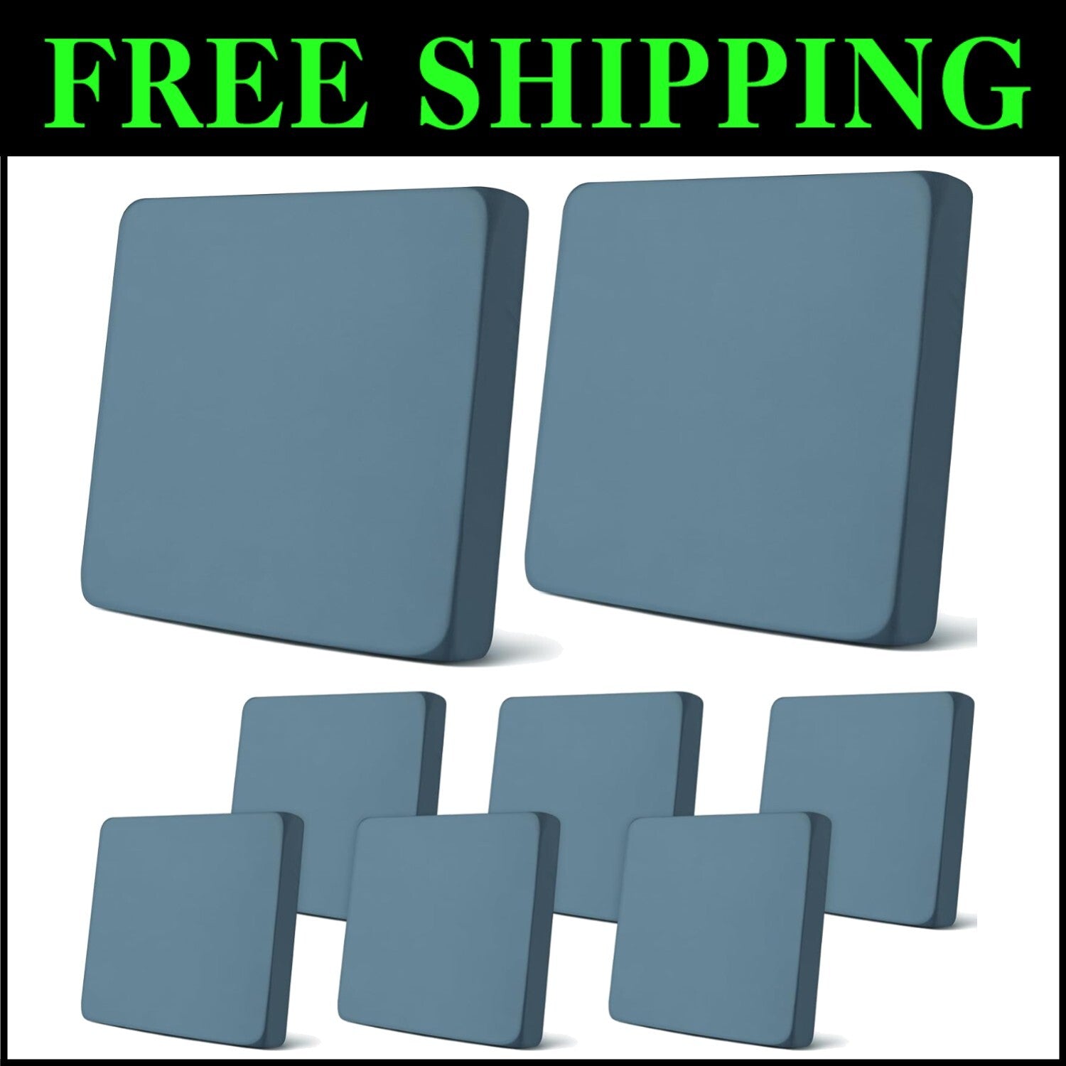 8 Stylish Stretch Cushion Covers - Waterproof Protection for Outdoor Furniture