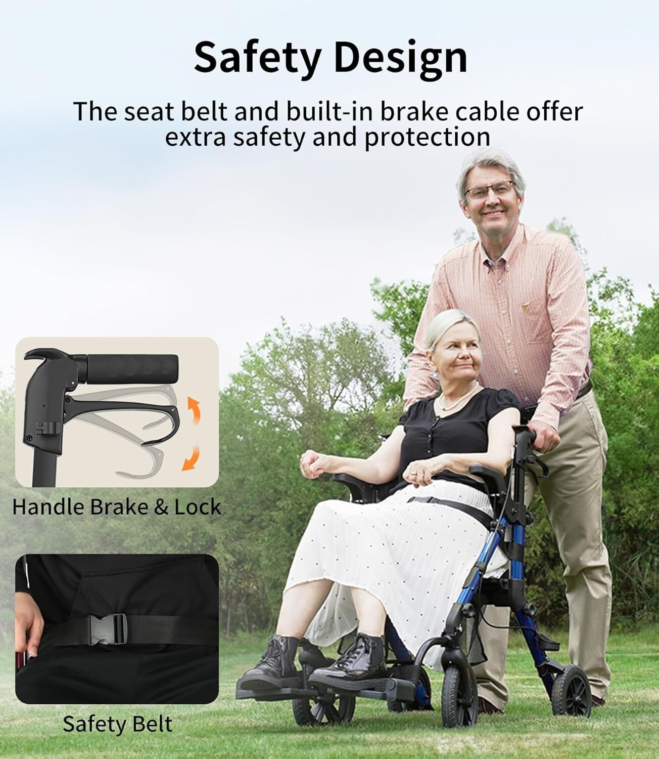 Premium Walker Wheelchair Combo with Enhanced Cushion and Adjustable Features