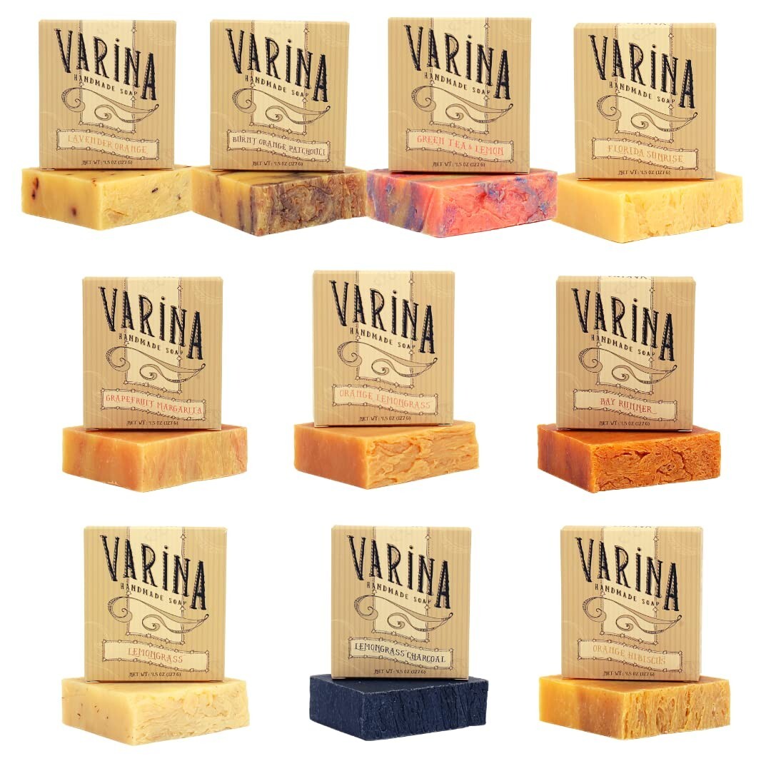 Natural Citrus Variety Bar Soap - Handmade & Gentle for Sensitive Skin - 10 Pack
