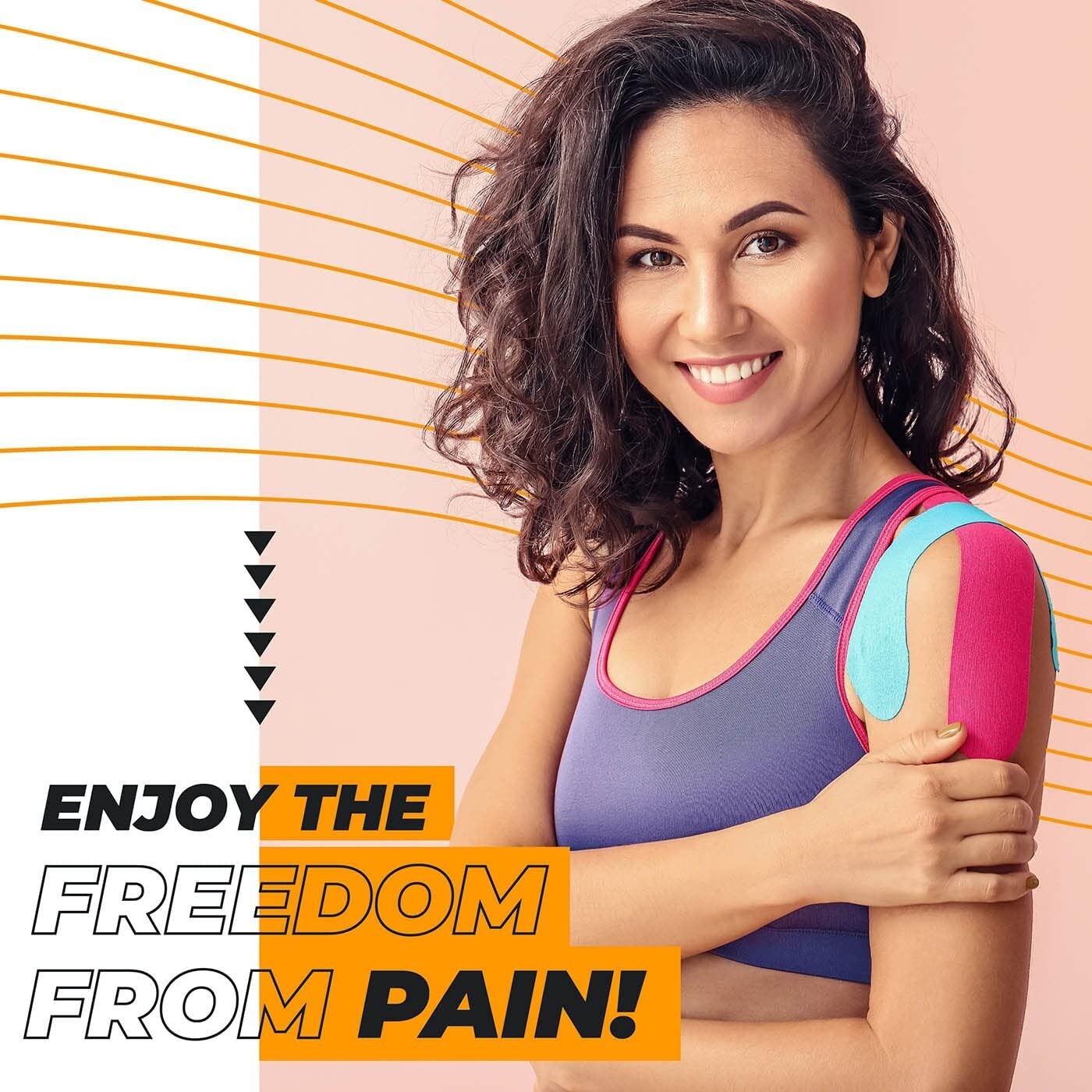 Hypoallergenic Kinesiology Tape Roll - 115ft for Fast Recovery & Performance