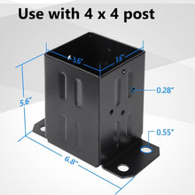 Load image into Gallery viewer, Versatile Fence Post Anchors Set - Includes Screws for Wood &amp; Concrete Floors
