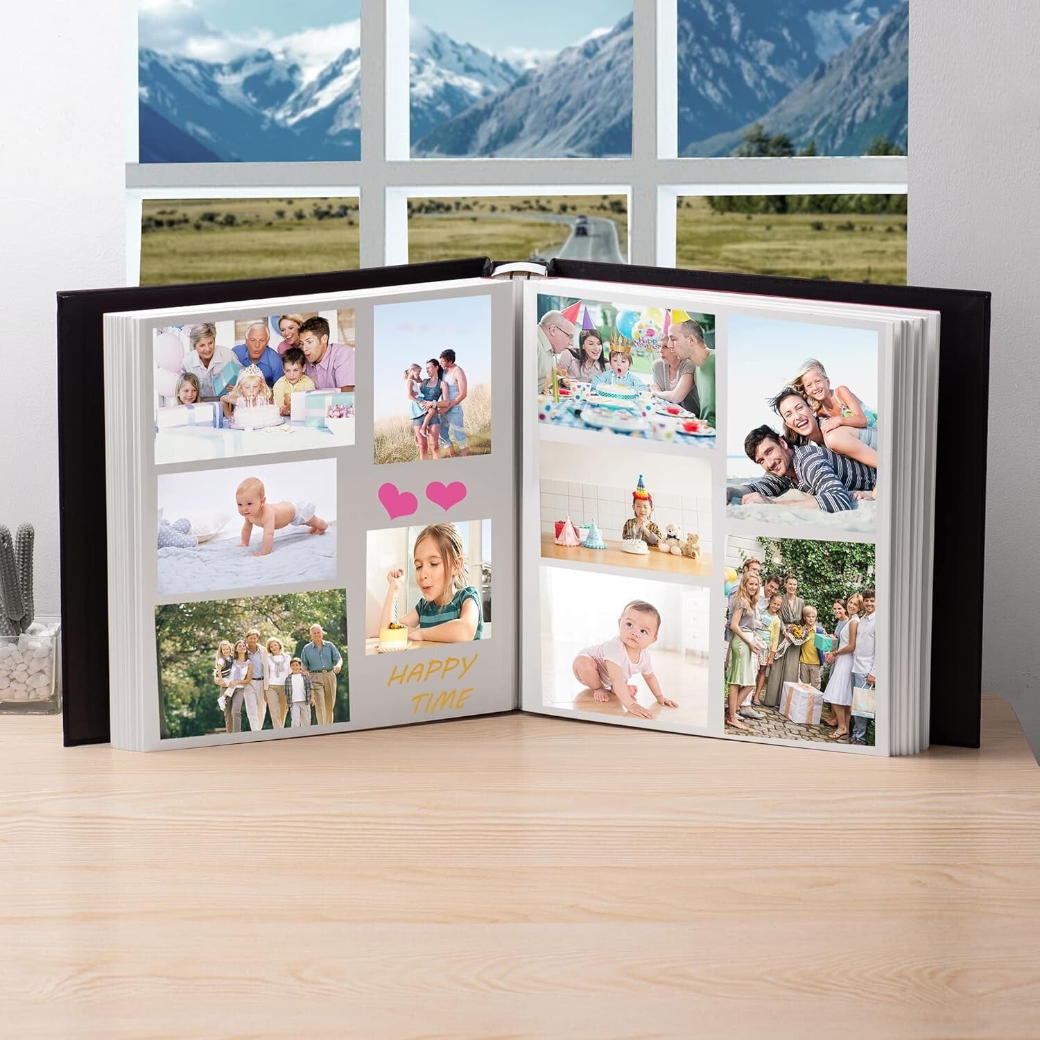 Customizable Retro Photo Album with Linen Cover - Perfect Gift for All Occasions