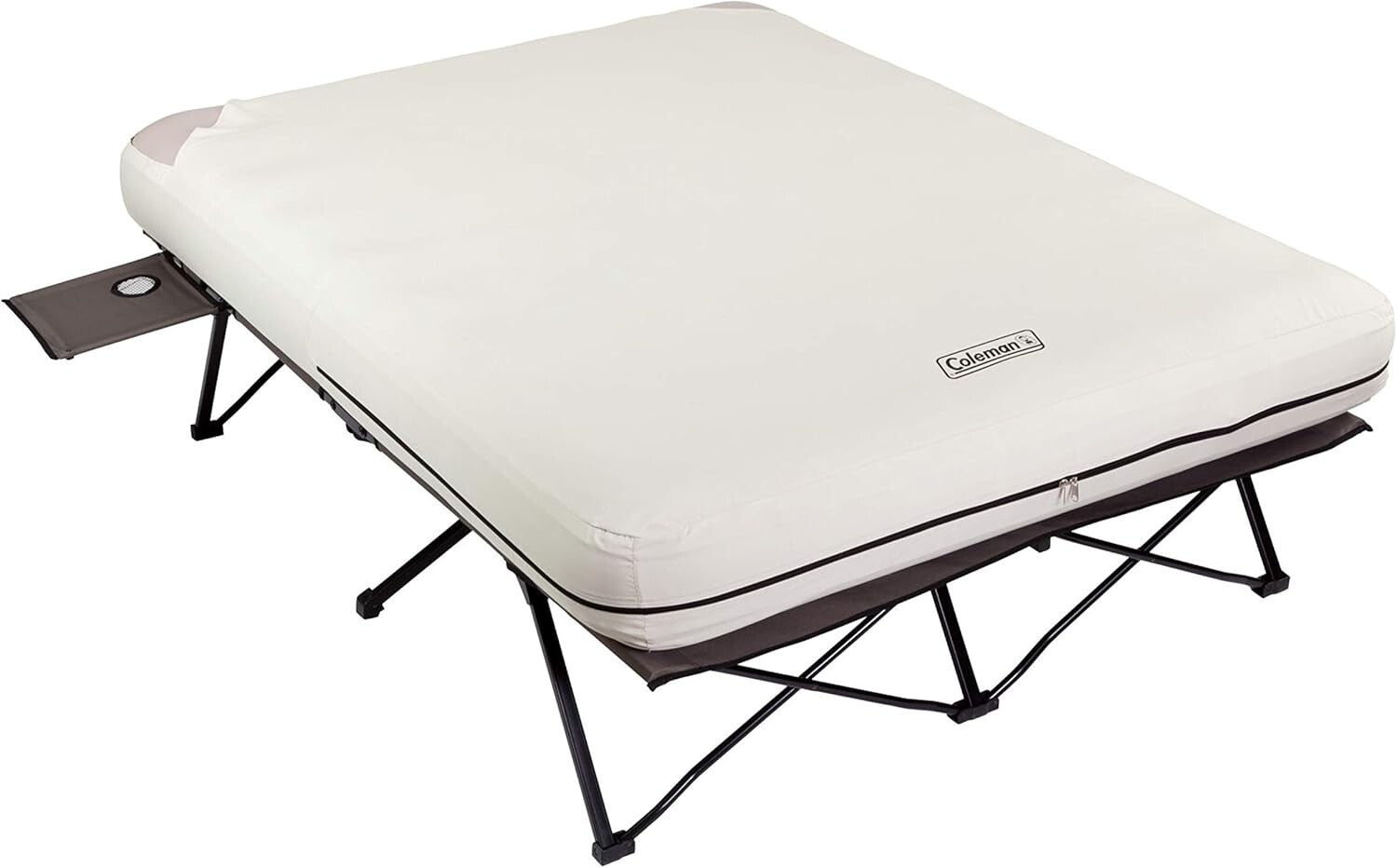 Durable Camping Cot & Inflatable Queen Mattress with Pump for Stress-Free Sleep