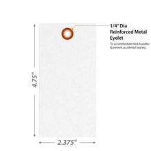 Load image into Gallery viewer, Durable 1000-Pack Blank White Shipping Tags - 4.75" x 2.375" with Metal Eyelet