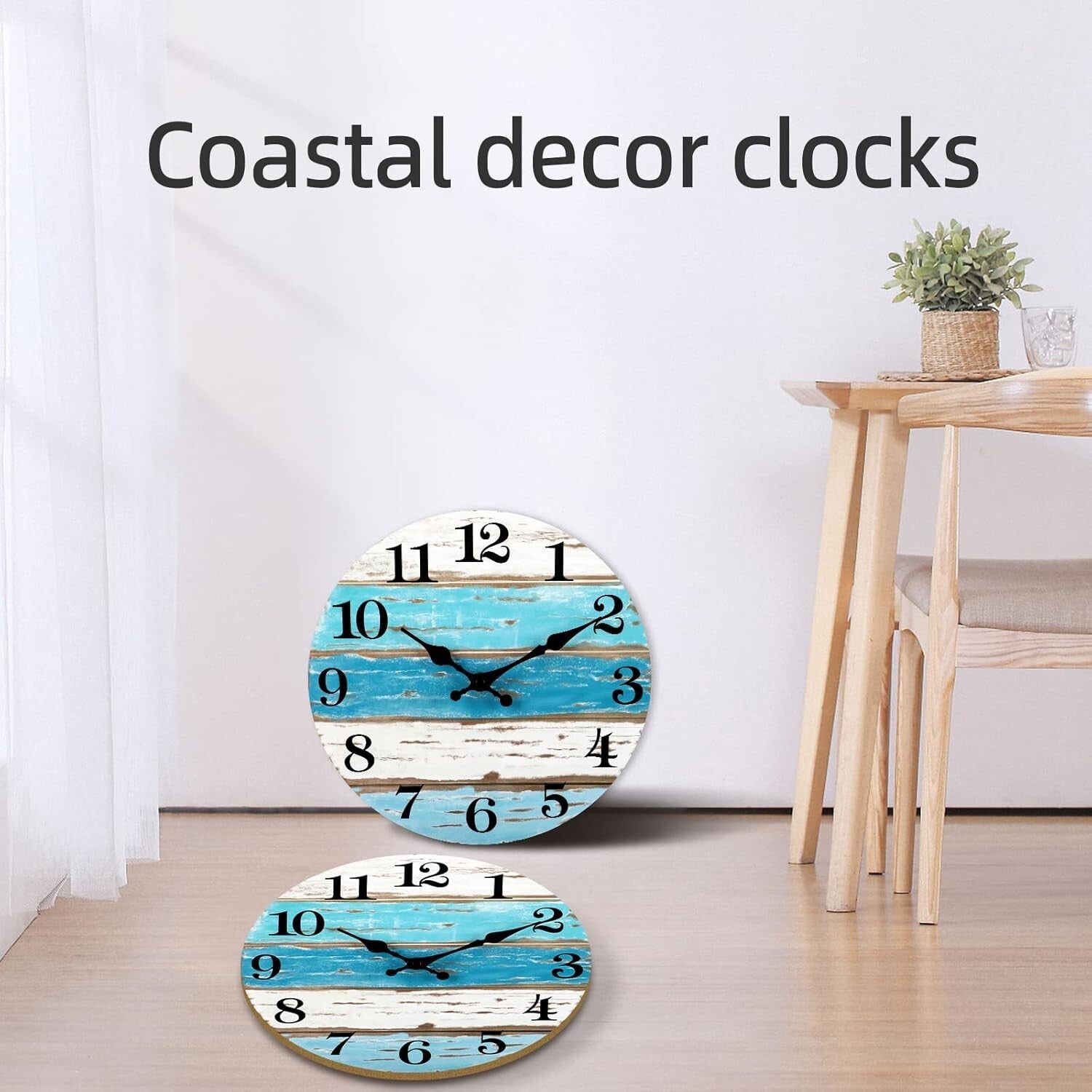 Elegant 16 Inch Analog Wall Clock - Perfect for Indoor/Outdoor Coastal Settings