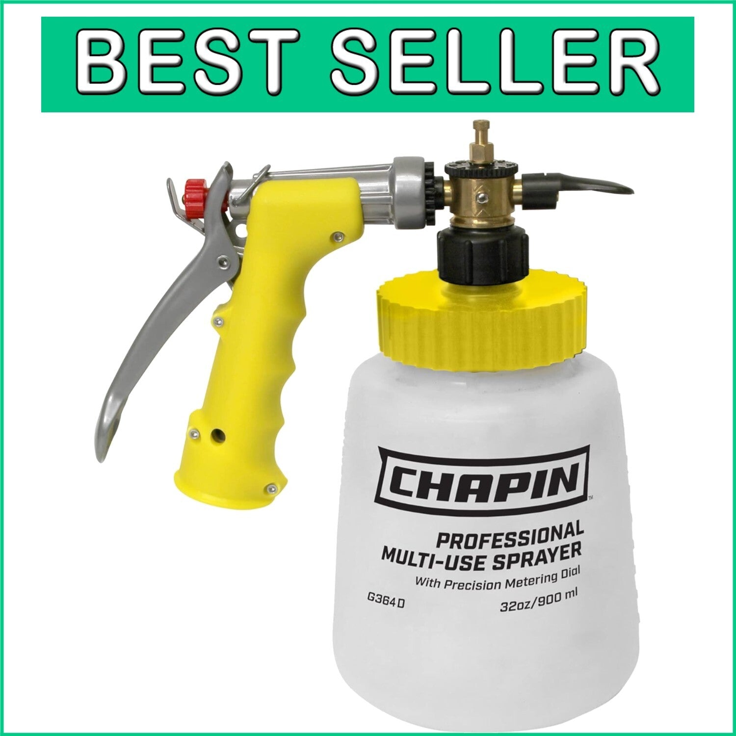 Professional 32 Ounce Hose-End Sprayer with 16 Mixing Ratios – Ideal for Gardens