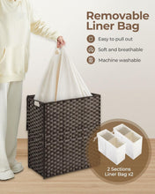 Load image into Gallery viewer, Collapsible Brown Laundry Basket with Removable Liners - No Install Needed