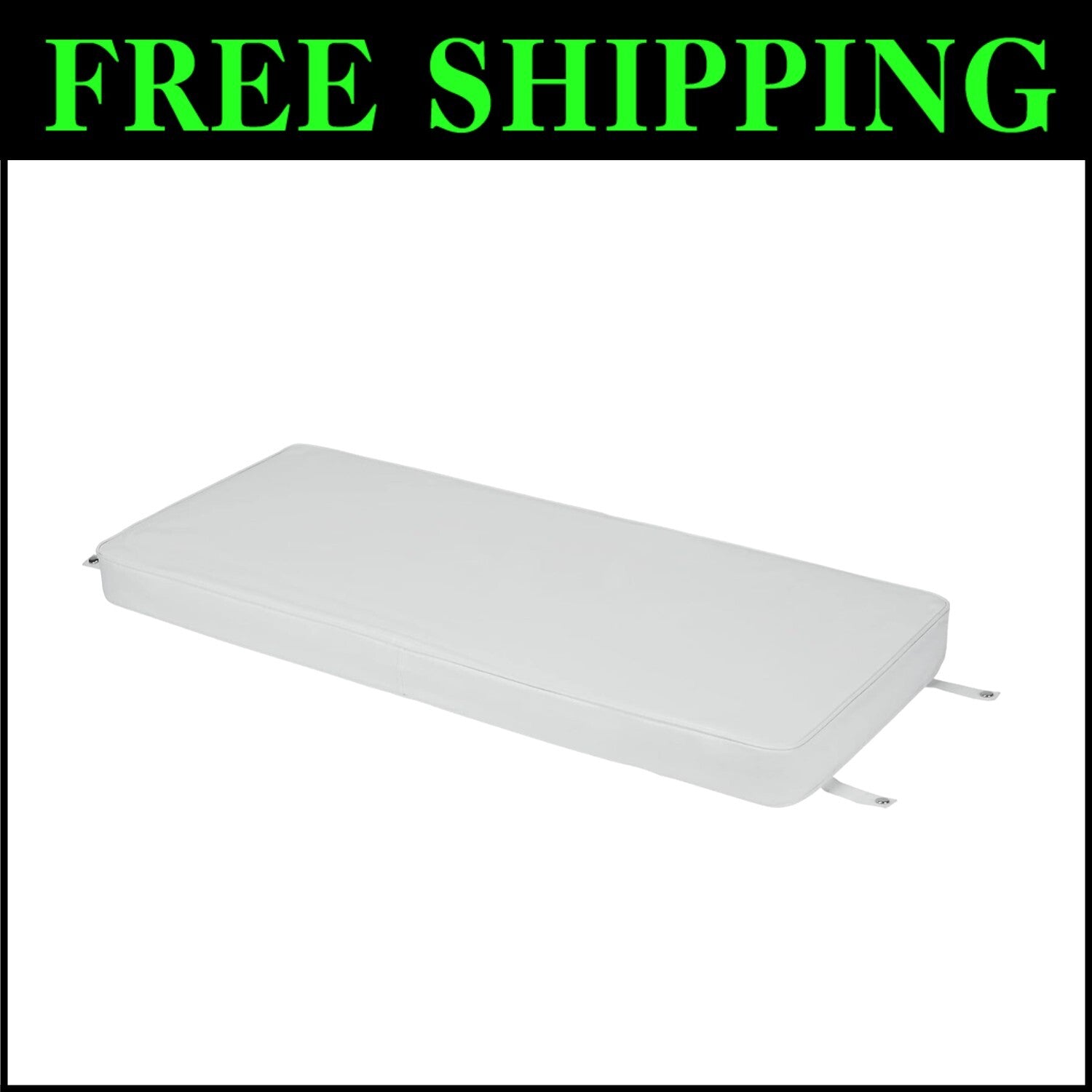 Heavy-Duty 94 Qt Marine White Rear Seat Cushion - Vehicle Specific Fit