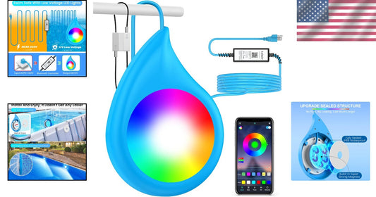 10W RGB Dimmable LED Pool Lights with APP Control - IP68 Waterproof Design