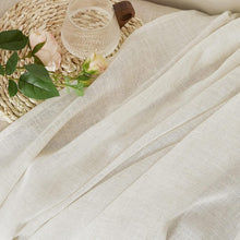 Load image into Gallery viewer, Elegant Linen Grommet Curtains 63" Long - 2 Panels for Light Filtering Privacy