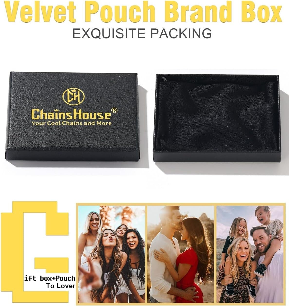 14K Gold Plated Cuban Link Necklace for Men - Adjustable Length, Multiple Widths