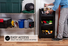 Load image into Gallery viewer, 3-Piece Jumbo Stackable Storage Container Set, Durable with Extra-Large Handles
