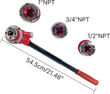 Load image into Gallery viewer, Heavy-Duty Ratchet Pipe Thread Kit - Cast Iron Quality &amp; Portable Storage Case