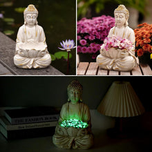 Load image into Gallery viewer, Outdoor Meditating Buddha Statue with Natural Stone Finish - 12" Serenity Decor
