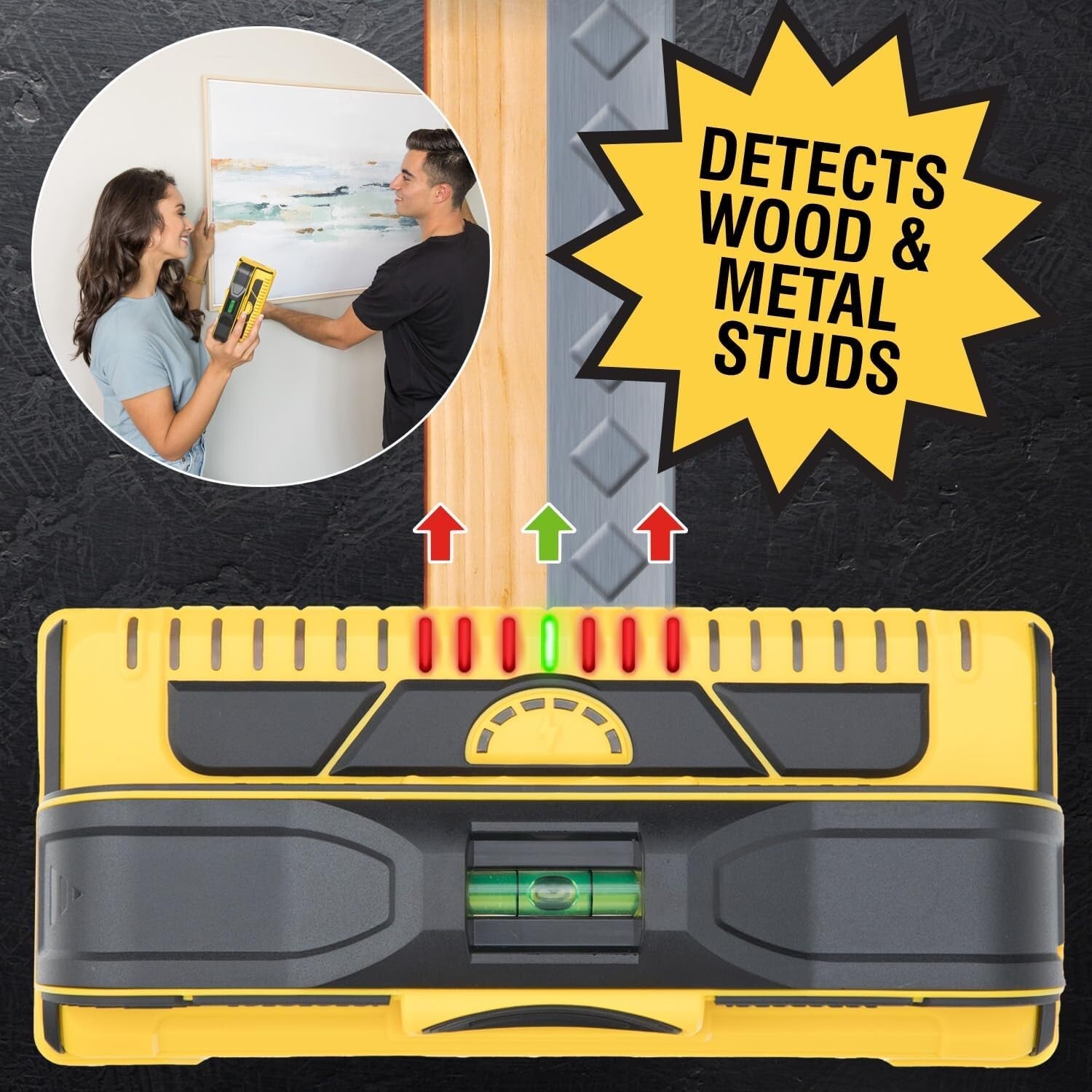 Accurate Stud Finder with Live Wire Meter – Ideal for Construction & Renovation