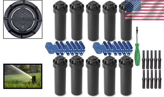 5000 Series Rotor Sprinkler Head, Durable 40-360 Degree Pop-Up System - 10 Count