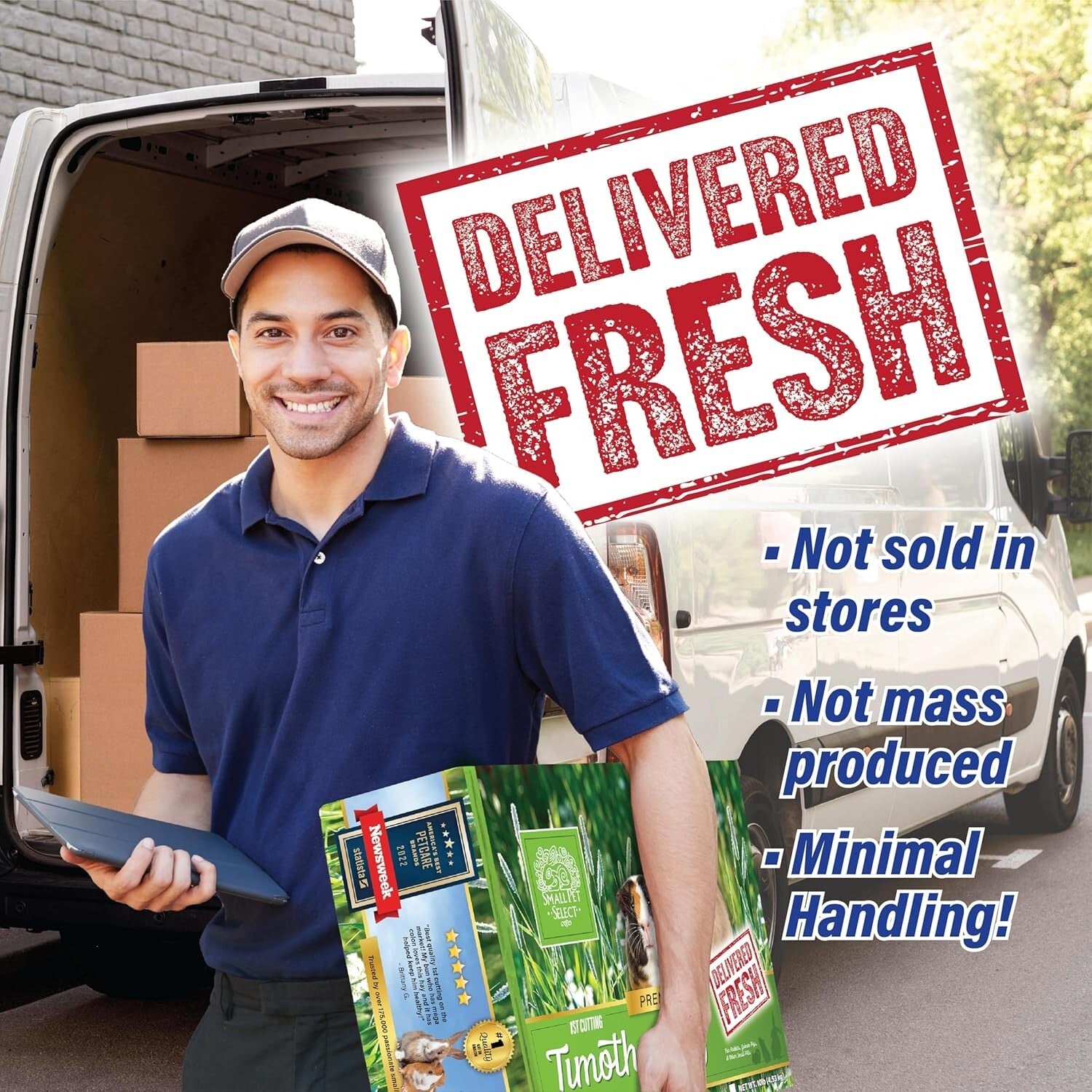 40 LB 1st Cut Timothy Hay Box - Ideal for Rabbits, Guinea Pigs and Small Animals