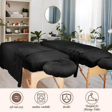 Load image into Gallery viewer, Soft &amp; Resilient 3-Piece Massage Table Sheets - Perfect Fit for Standard Tables