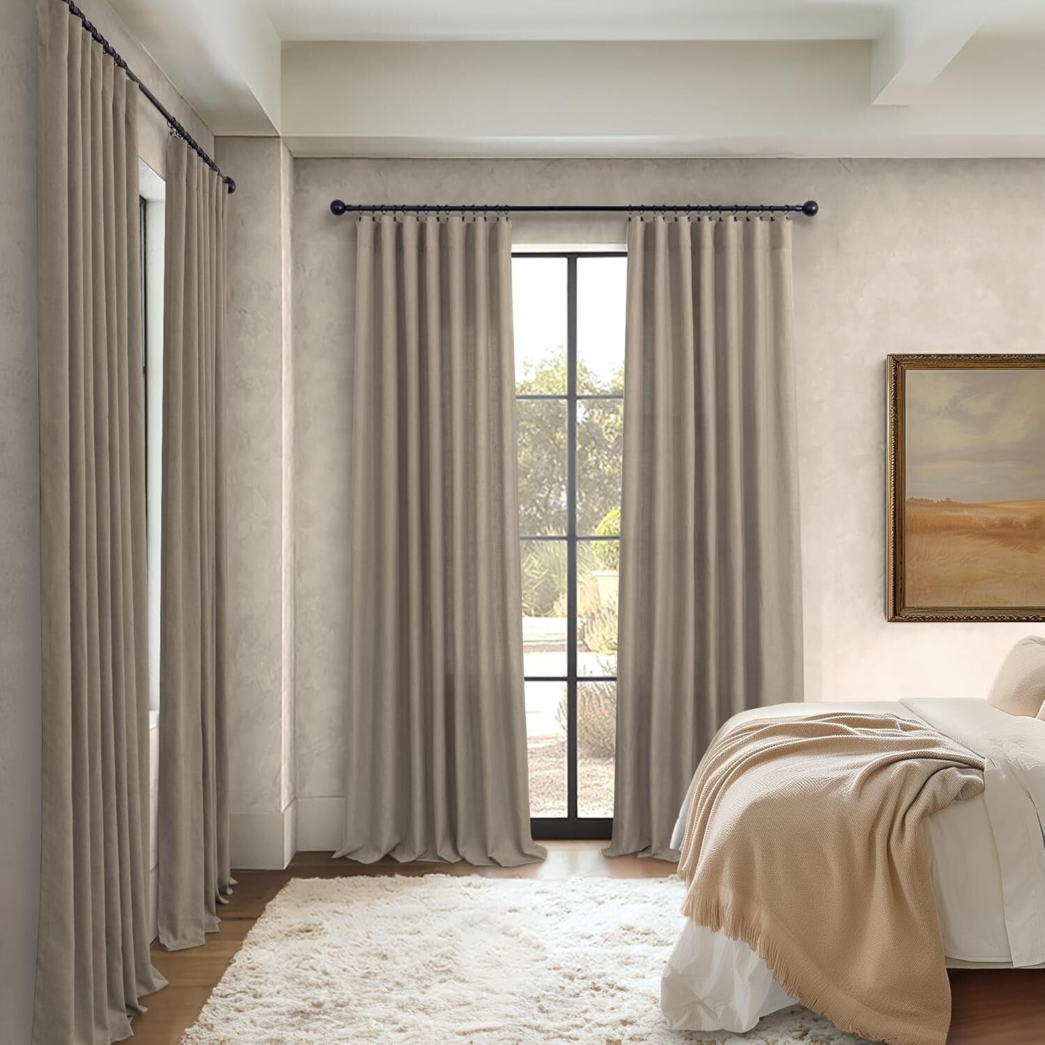 Minimalist 2 Panel Set 108" Long Curtains - Stylish Semi-Sheer for All Spaces