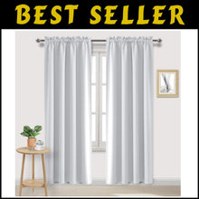 Load image into Gallery viewer, Modern White Curtains for Living Room - Thermal Insulated &amp; Noise Reducing