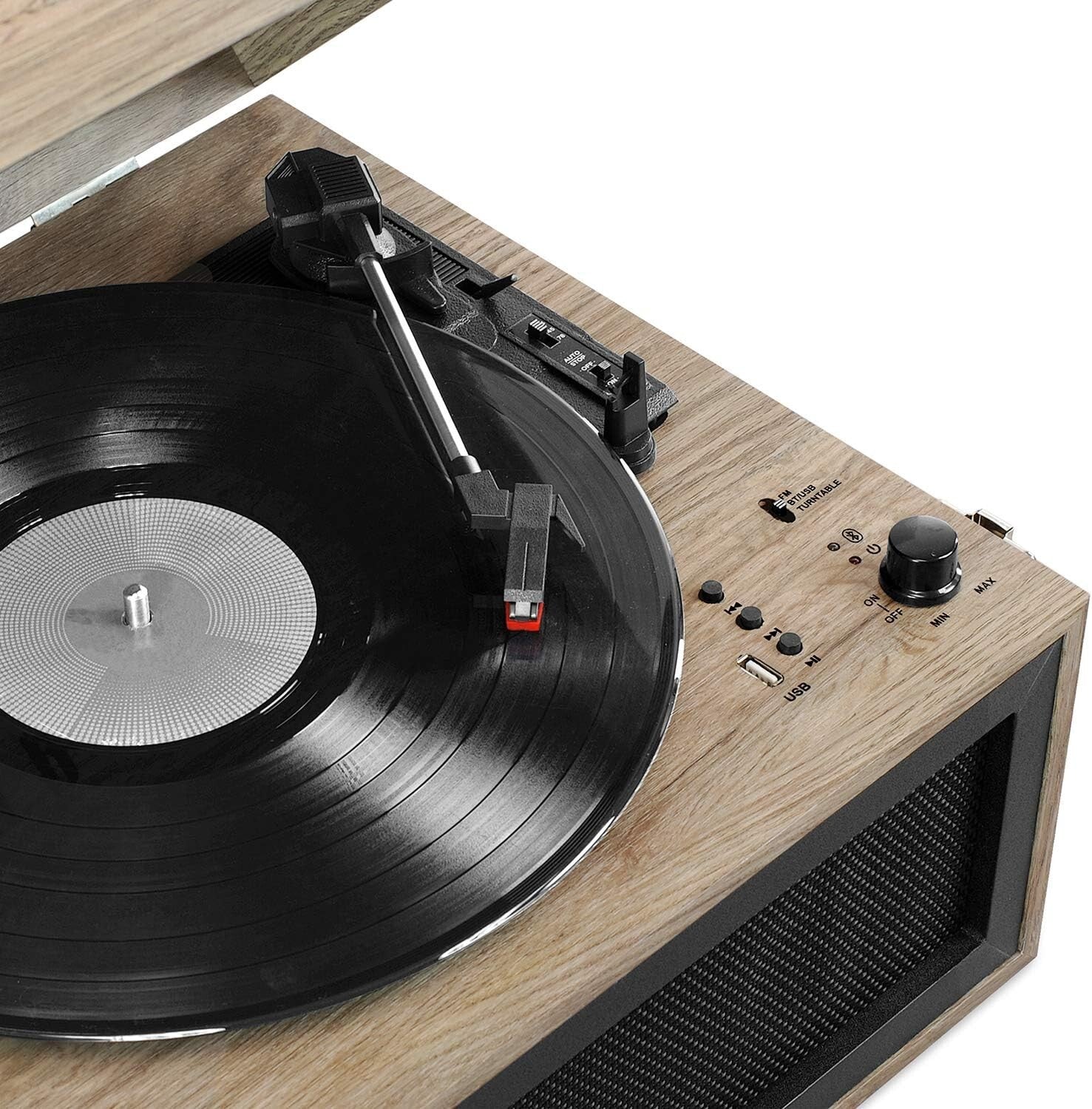 All-in-One 5-in-1 Music Center: Liberty Turntable with Bluetooth & USB Recording